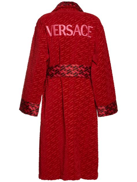 accappatoio versace con greca|versace la greca pattern.